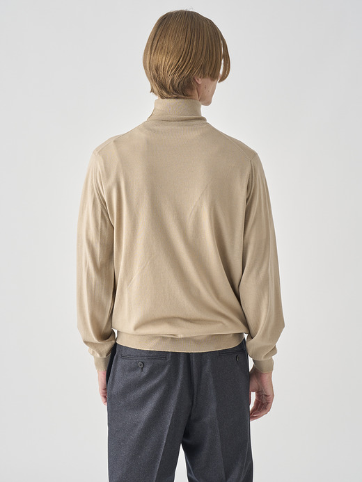 タートルネック長袖ニットプルオーバー | LEVINE | 30G MODERN FIT 詳細画像 KAFKA BEIGE 6