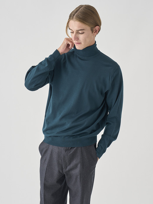 タートルネック長袖ニットプルオーバー | LEVINE | 30G MODERN FIT 詳細画像 RICHARDSON GREEN 3