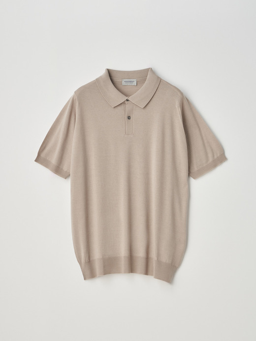 [Anglo Indian Gauze] 半袖ニットポロシャツ | LEYBURN | 30G EASY FIT 詳細画像 OAT 1