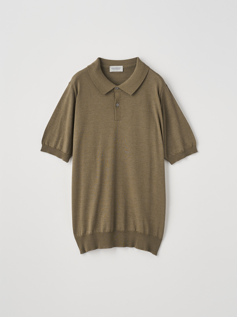 【新品未使用】ジョン スメドレー ニットポロシャツ LEYBURN シルバー JOHN SMEDLEY｜ジョンスメドレー日本公式