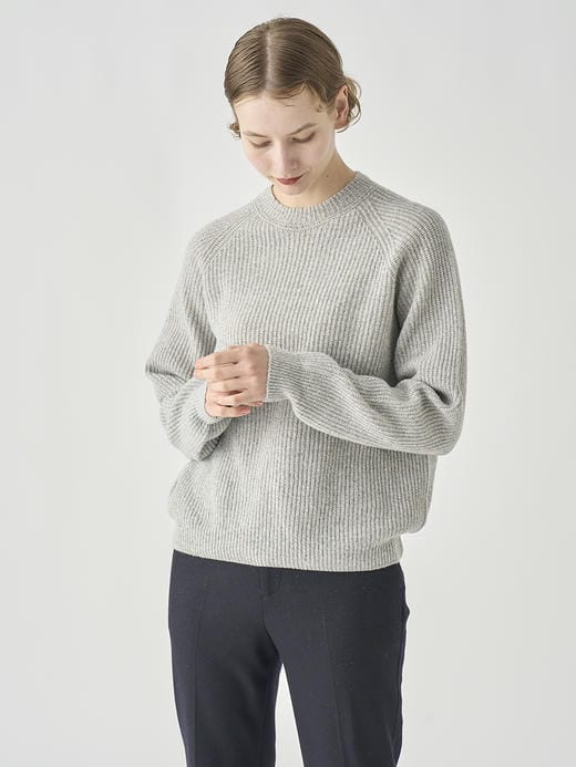 ［Eco Cashmere］カシミヤ混 クルーネックリブニットプルオーバー| LYLLA | 7G 詳細画像 POLAR 2