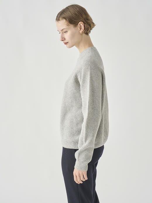 ［Eco Cashmere］カシミヤ混 クルーネックリブニットプルオーバー| LYLLA | 7G 詳細画像 POLAR 3