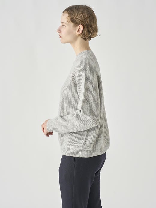 ［Eco Cashmere］カシミヤ混 クルーネックリブニットプルオーバー| LYLLA | 7G 詳細画像 POLAR 4