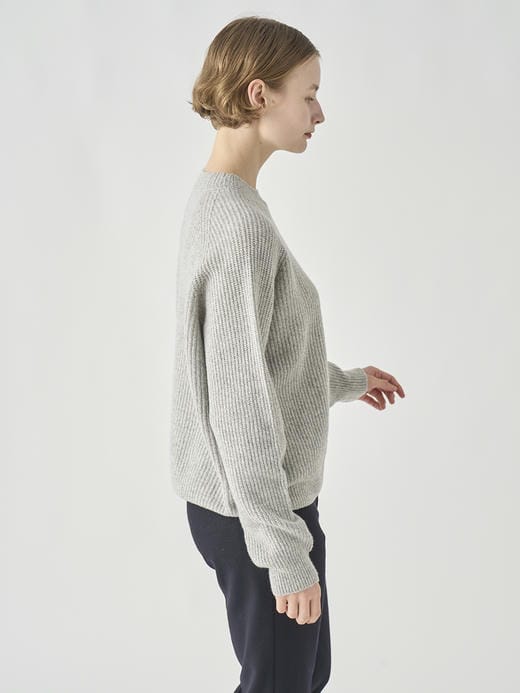 ［Eco Cashmere］カシミヤ混 クルーネックリブニットプルオーバー| LYLLA | 7G 詳細画像 POLAR 6