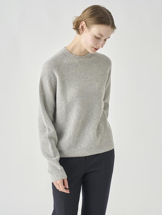 ［Eco Cashmere］カシミヤ混 クルーネックリブニットプルオーバー| LYLLA | 7G 詳細画像 POLAR 7