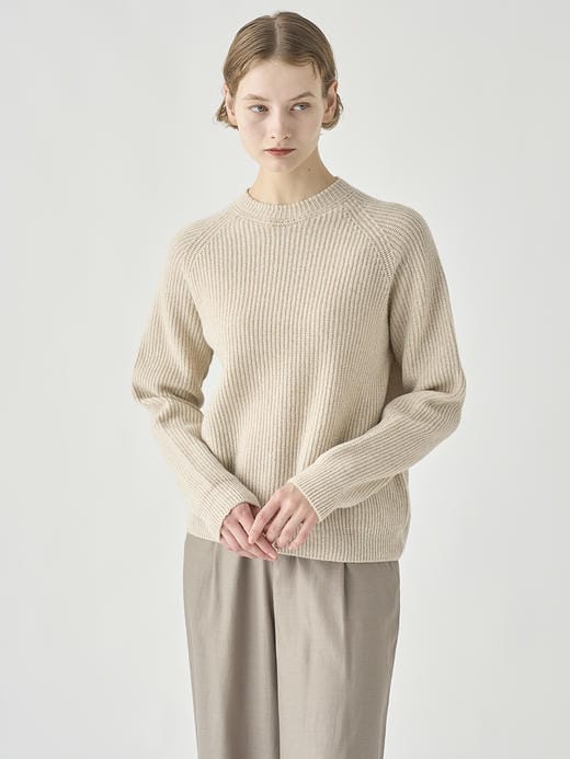 ［Eco Cashmere］カシミヤ混 クルーネックリブニットプルオーバー| LYLLA | 7G 詳細画像 PAMPAS 1