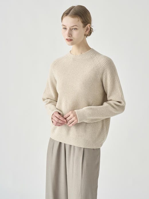 ［Eco Cashmere］カシミヤ混 クルーネックリブニットプルオーバー| LYLLA | 7G 詳細画像 PAMPAS 2