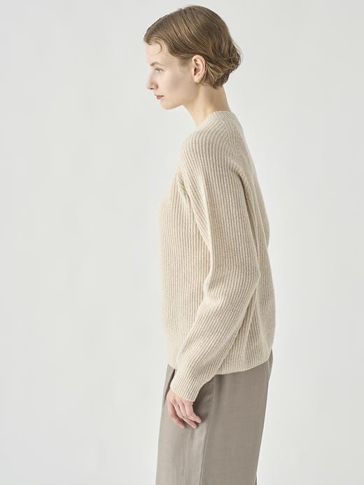 ［Eco Cashmere］カシミヤ混 クルーネックリブニットプルオーバー| LYLLA | 7G 詳細画像 PAMPAS 4