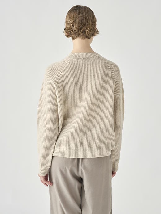 ［Eco Cashmere］カシミヤ混 クルーネックリブニットプルオーバー| LYLLA | 7G 詳細画像 PAMPAS 5