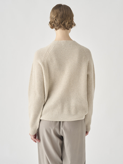 ［Eco Cashmere］カシミヤ混 クルーネックリブニットプルオーバー | LYLLA | 7G 詳細画像 PAMPAS 6