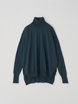 タートルネック長袖ワイドシルエットプルオーバー｜MALLERY｜30G RELAX FIT
