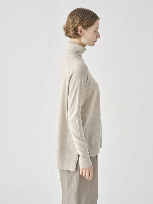 タートルネック長袖ワイドシルエットプルオーバー｜MALLERY｜30G RELAX FIT 詳細画像 GREY FLEECE 7
