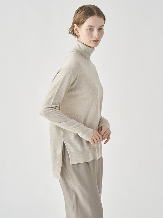 タートルネック長袖ワイドシルエットプルオーバー｜MALLERY｜30G RELAX FIT 詳細画像 GREY FLEECE 8