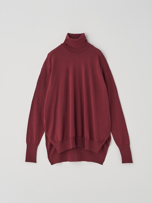タートルネック長袖ワイドシルエットプルオーバー｜MALLERY｜30G RELAX FIT 詳細画像 WOOLF RED 1