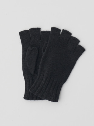 ［Eco Cashmere］カシミヤ混 フィンガーレスニットグローブ | MIST | 5G