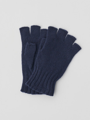 ［Eco Cashmere］カシミヤ混 フィンガーレスニットグローブ | MIST | 5G