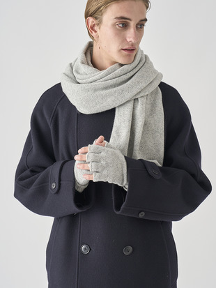 ［Eco Cashmere］カシミヤ混 フィンガーレスニットグローブ | MIST | 5G