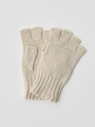 ［Eco Cashmere］カシミヤ混 フィンガーレスニットグローブ | MIST | 5G