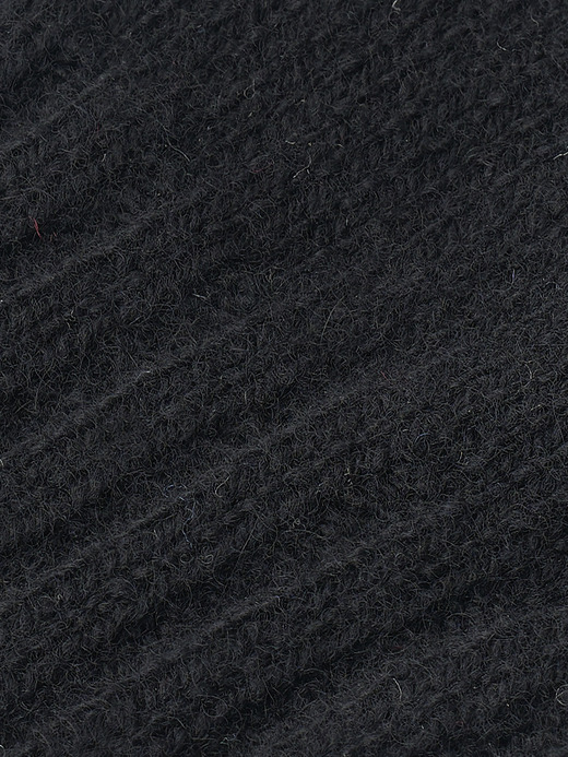 ［Eco Cashmere］カシミヤ混 フィンガーレスニットグローブ | MIST | 5G 詳細画像 BLACK 2