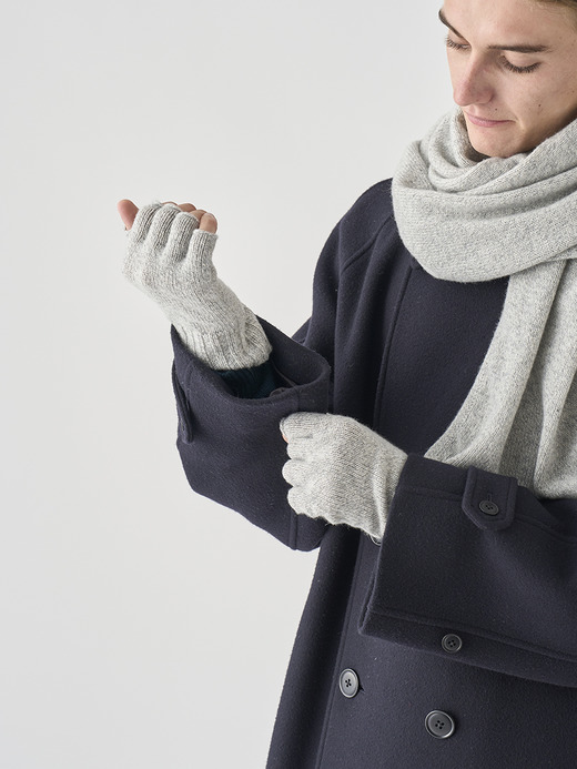 ［Eco Cashmere］カシミヤ混 フィンガーレスニットグローブ | MIST | 5G 詳細画像 POLAR 3