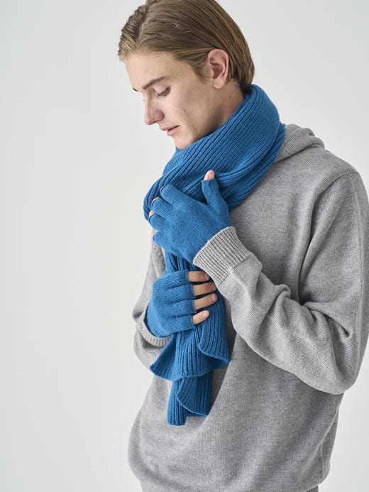 ［Eco Cashmere］カシミヤ混 フィンガーレスニットグローブ | MIST | 5G 詳細画像 SEAWAY 2