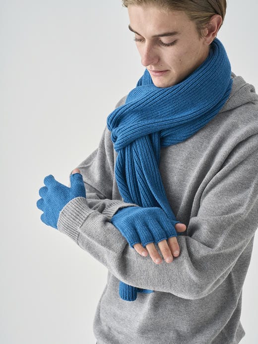 ［Eco Cashmere］カシミヤ混 フィンガーレスニットグローブ | MIST | 5G 詳細画像 SEAWAY 4