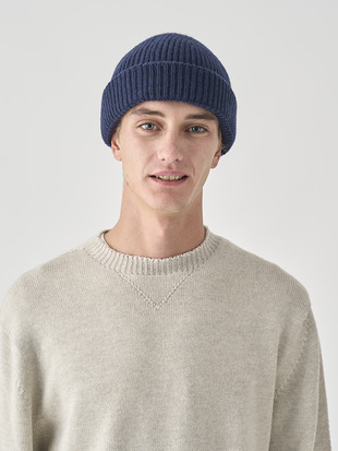 ［Eco Cashmere］カシミヤ混 リブ編ニットキャップ | ORAM | 5G
