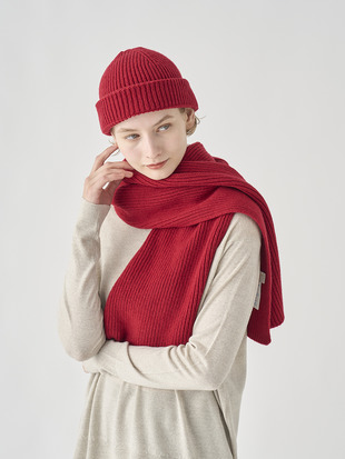 ［Eco Cashmere］カシミヤ混 リブ編ニットキャップ | ORAM | 5G