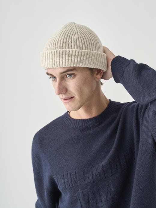 ［Eco Cashmere］カシミヤ混 リブ編ニットキャップ | ORAM | 5G 詳細画像 PAMPAS 2