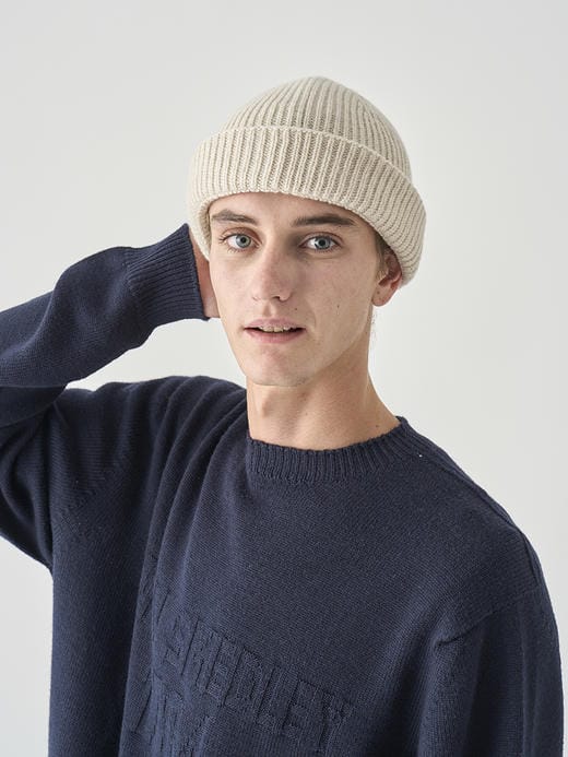 ［Eco Cashmere］カシミヤ混 リブ編ニットキャップ | ORAM | 5G 詳細画像 PAMPAS 3