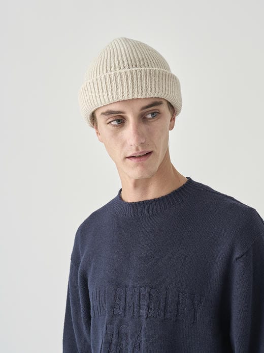 ［Eco Cashmere］カシミヤ混 リブ編ニットキャップ | ORAM | 5G 詳細画像 PAMPAS 4