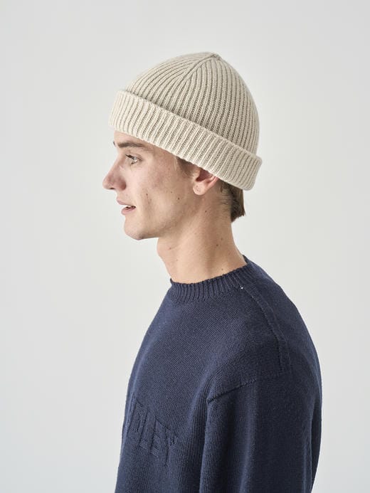 ［Eco Cashmere］カシミヤ混 リブ編ニットキャップ | ORAM | 5G 詳細画像 PAMPAS 5