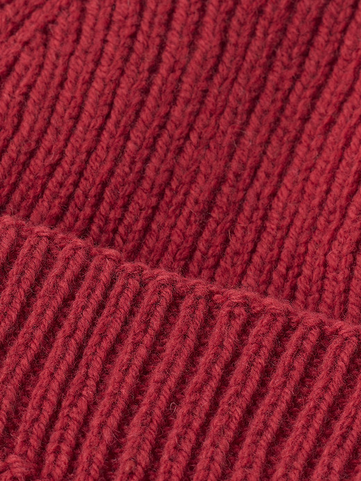 ［Eco Cashmere］カシミヤ混 リブ編ニットキャップ | ORAM | 5G 詳細画像 VERMILLION 5