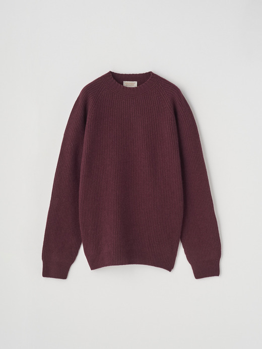 ［Eco Cashmere］カシミヤ混 クルーネック長袖ニットプルオーバー | OXNARD | 7G 詳細画像 CHICORY 2