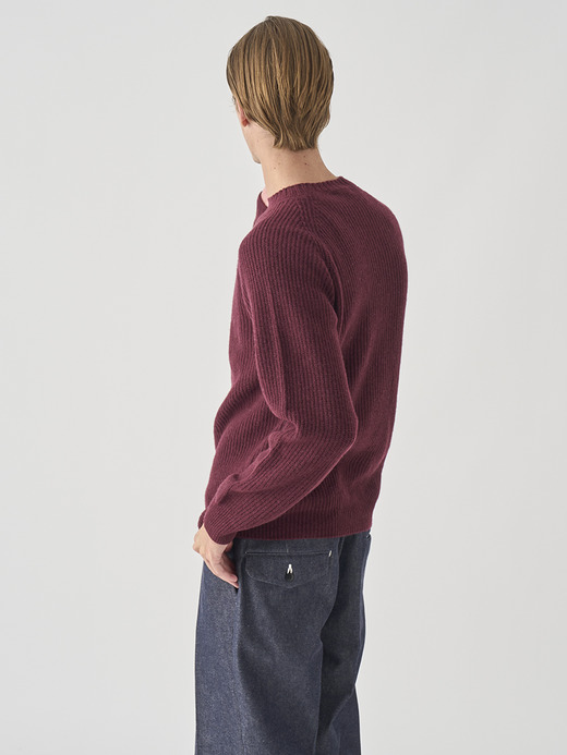 ［Eco Cashmere］カシミヤ混 クルーネック長袖ニットプルオーバー | OXNARD | 7G 詳細画像 CHICORY 7