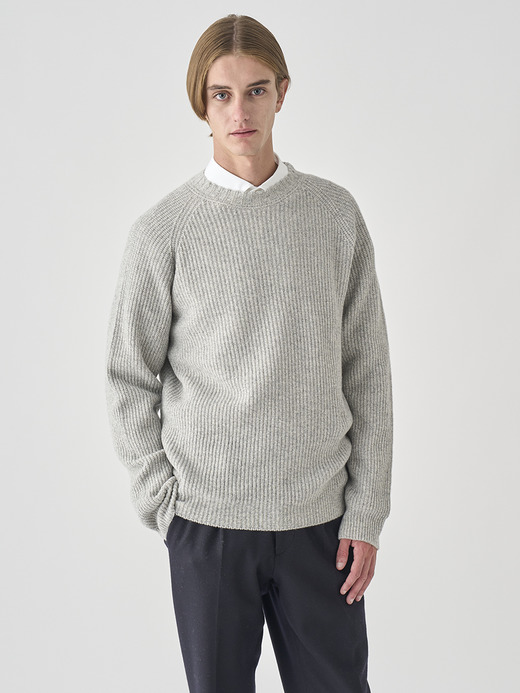 ［Eco Cashmere］カシミヤ混 クルーネック長袖ニットプルオーバー | OXNARD | 7G 詳細画像 POLAR 3