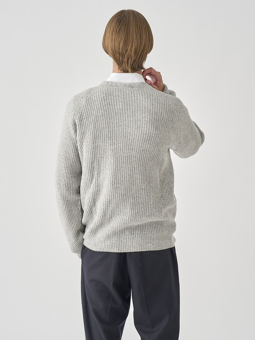 ［Eco Cashmere］カシミヤ混 クルーネック長袖ニットプルオーバー | OXNARD | 7G 詳細画像 POLAR 5