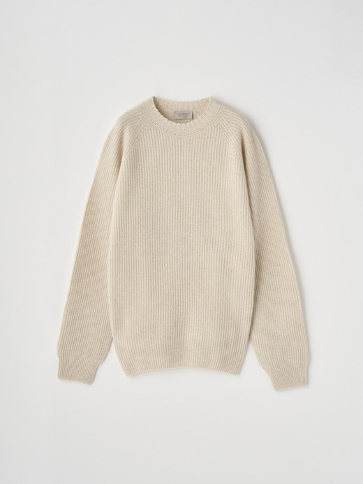 ［Eco Cashmere］カシミヤ混 クルーネック長袖ニットプルオーバー | OXNARD | 7G 詳細画像 PAMPAS 2