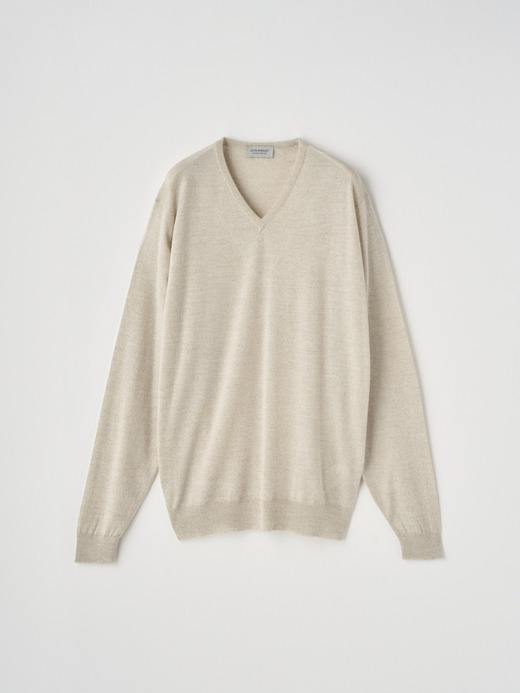 Ｖネック長袖ニットプルオーバー | PACKHAM | 30G MODERN FIT 詳細画像 GREY FLEECE 1