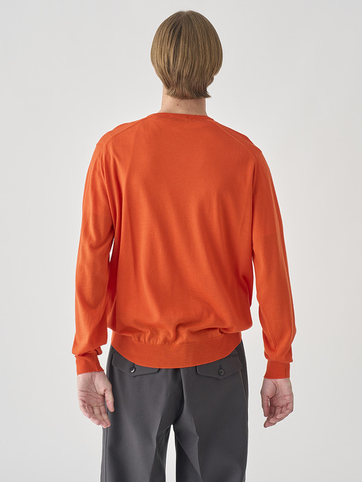 Ｖネック長袖ニットプルオーバー | PACKHAM | 30G MODERN FIT 詳細画像 HARDWICK ORANGE 4
