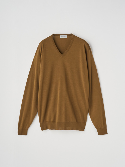 Ｖネック長袖ニットプルオーバー | PACKHAM | 30G MODERN FIT 詳細画像 KEATS BRONZE 2
