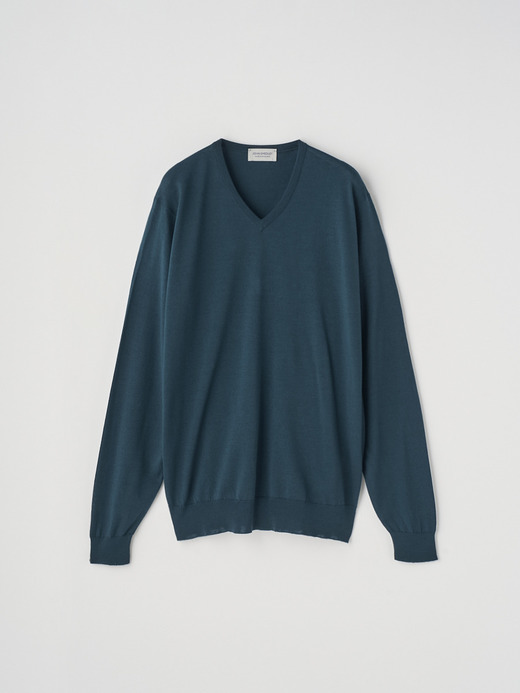 Ｖネック長袖ニットプルオーバー | PACKHAM | 30G MODERN FIT 詳細画像 RICHARDSON GREEN 1