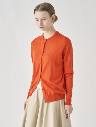 クルーネック長袖ニットカーディガン | PIPPA | 30G CONTEMPORARY FIT