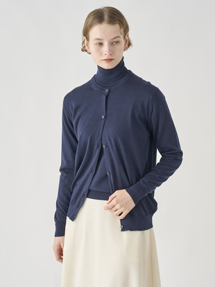 クルーネック長袖ニットカーディガン | PIPPA | 30G CONTEMPORARY FIT