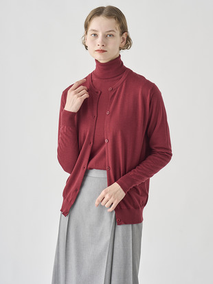 クルーネック長袖ニットカーディガン | PIPPA | 30G CONTEMPORARY FIT