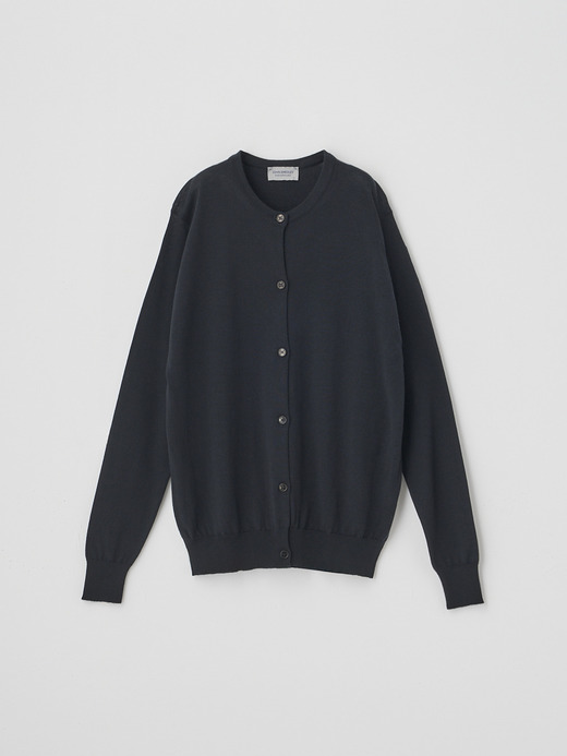 クルーネック長袖ニットカーディガン | PIPPA | 30G CONTEMPORARY FIT 詳細画像 BLACK 1