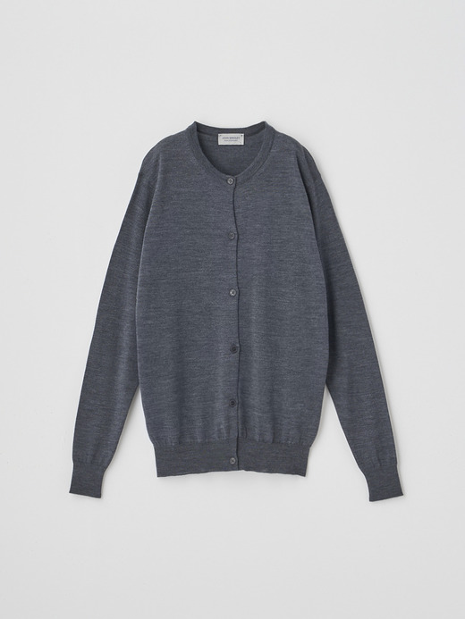 クルーネック長袖ニットカーディガン | PIPPA | 30G CONTEMPORARY FIT 詳細画像 CHARCOAL 2