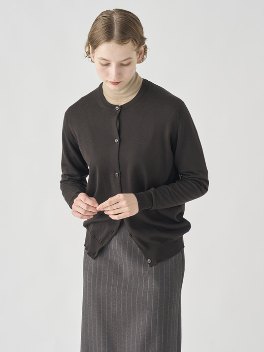 クルーネック長袖ニットカーディガン | PIPPA | 30G CONTEMPORARY FIT 詳細画像 FAULKNER BROWN 3