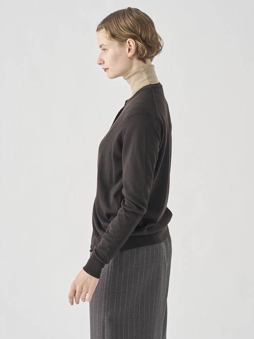 クルーネック長袖ニットカーディガン | PIPPA | 30G CONTEMPORARY FIT 詳細画像 FAULKNER BROWN 4