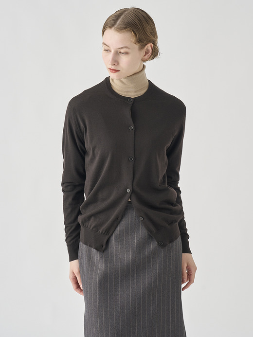 クルーネック長袖ニットカーディガン | PIPPA | 30G CONTEMPORARY FIT 詳細画像 FAULKNER BROWN 6